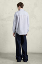 Sopracamicia a righe oversize