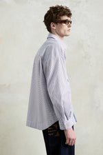 Sopracamicia a righe oversize