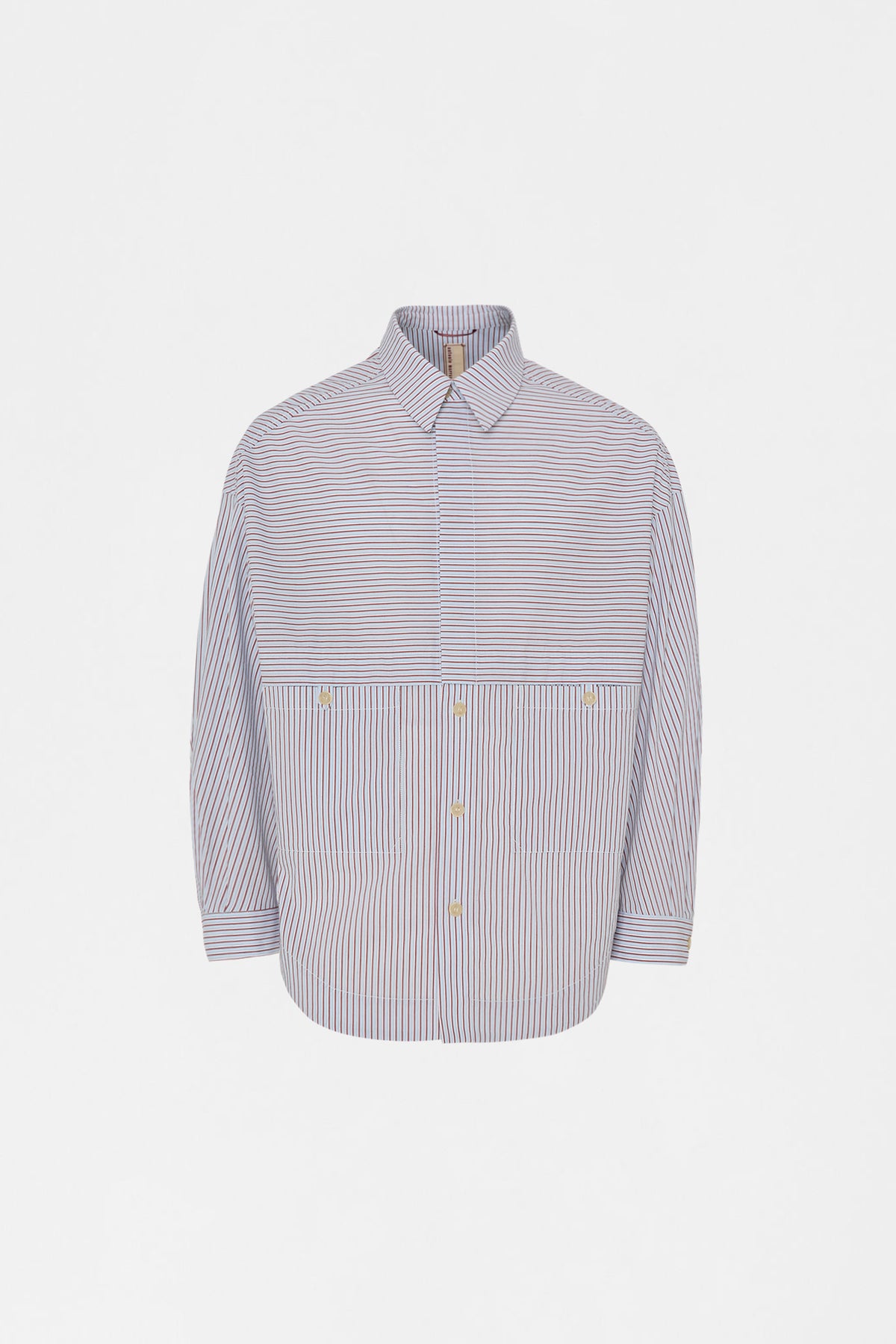 Sopracamicia a righe oversize