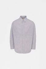 Sopracamicia a righe oversize