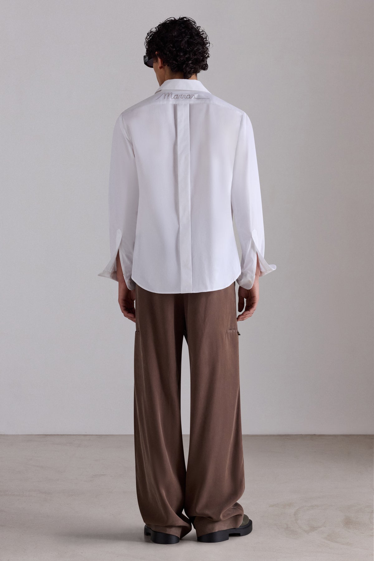 White Poplin Slim Shirt