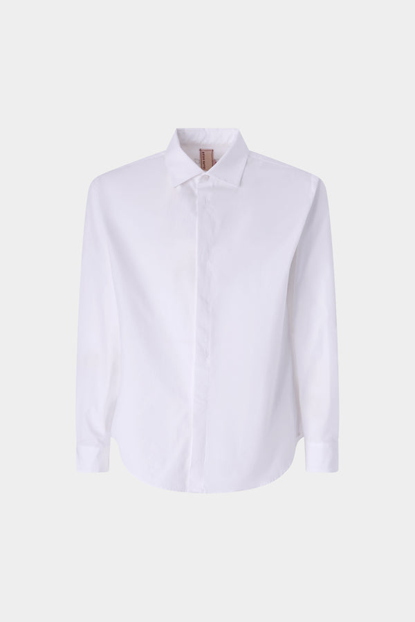 White Poplin Slim Shirt