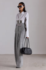 Tweed Bustier Cotton Shirt
