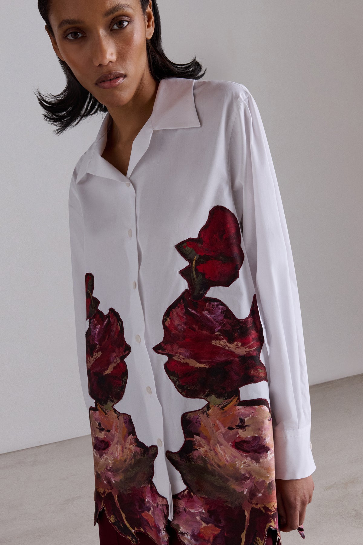 Painterly Rose Robespierre Shirt