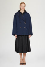Short Trench Coat Blue