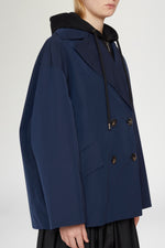 Short Trench Coat Blue