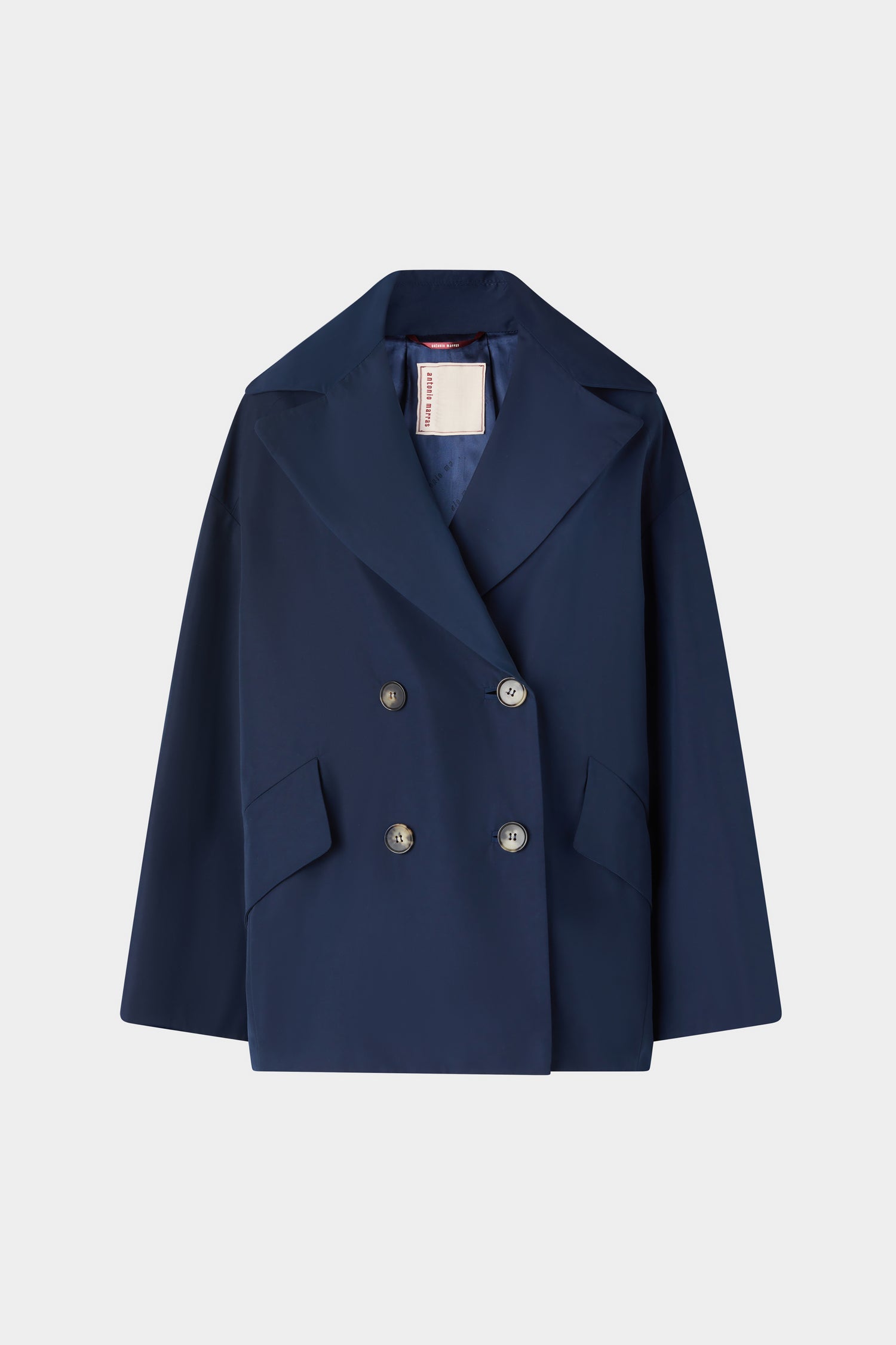Short Trench Coat Blue