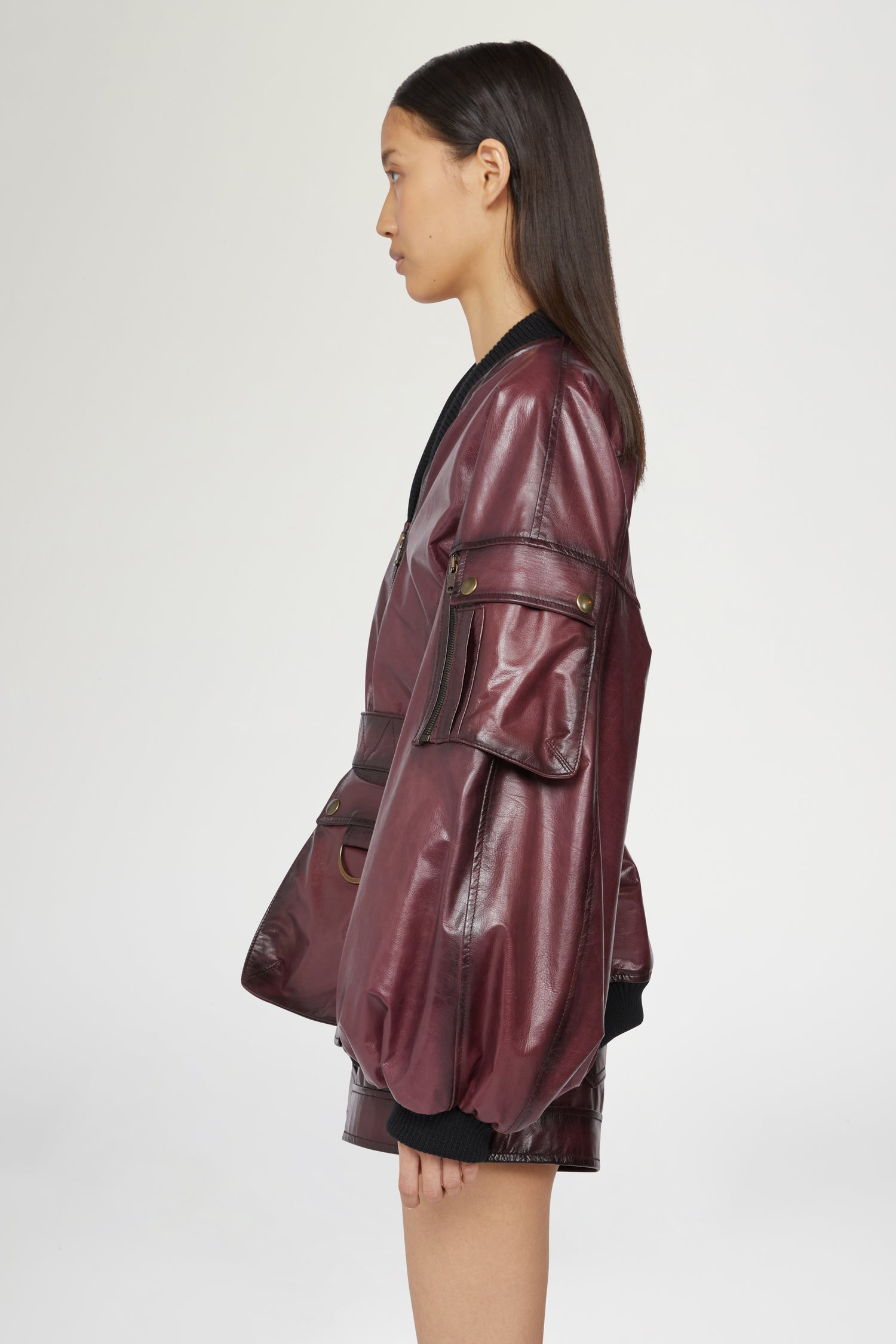 Bordeaux Leather Jacket