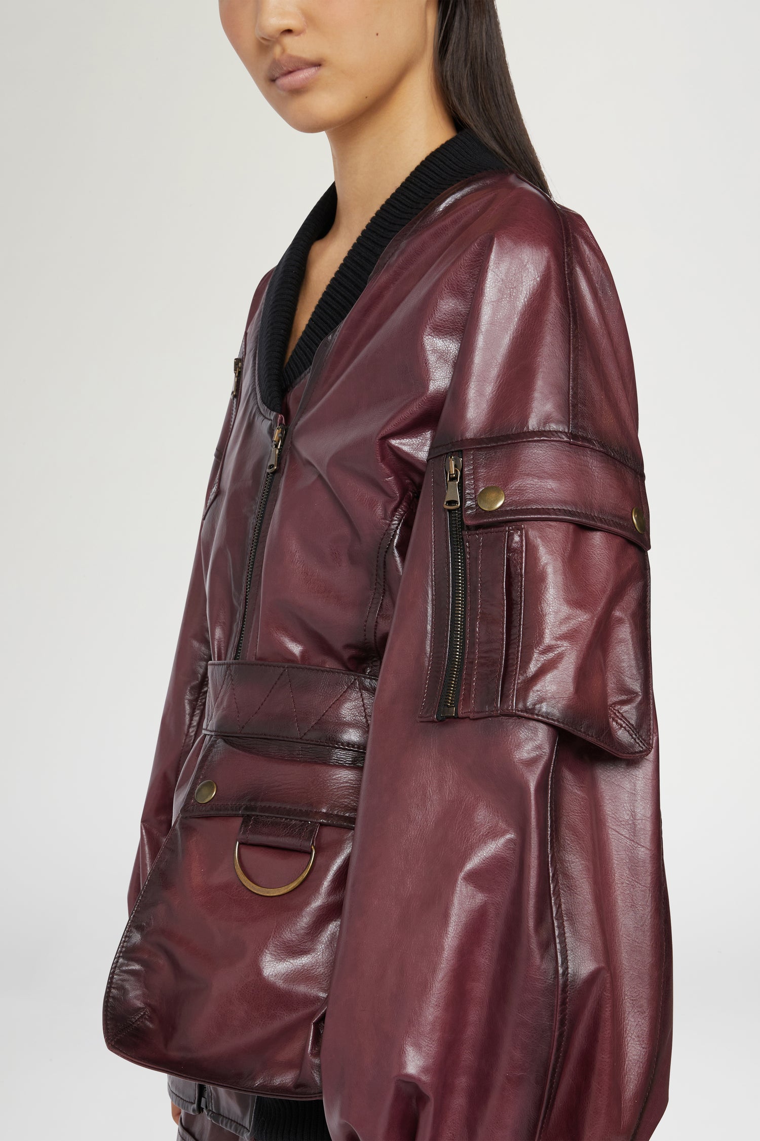 Bordeaux Leather Jacket