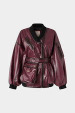 Bordeaux Leather Jacket