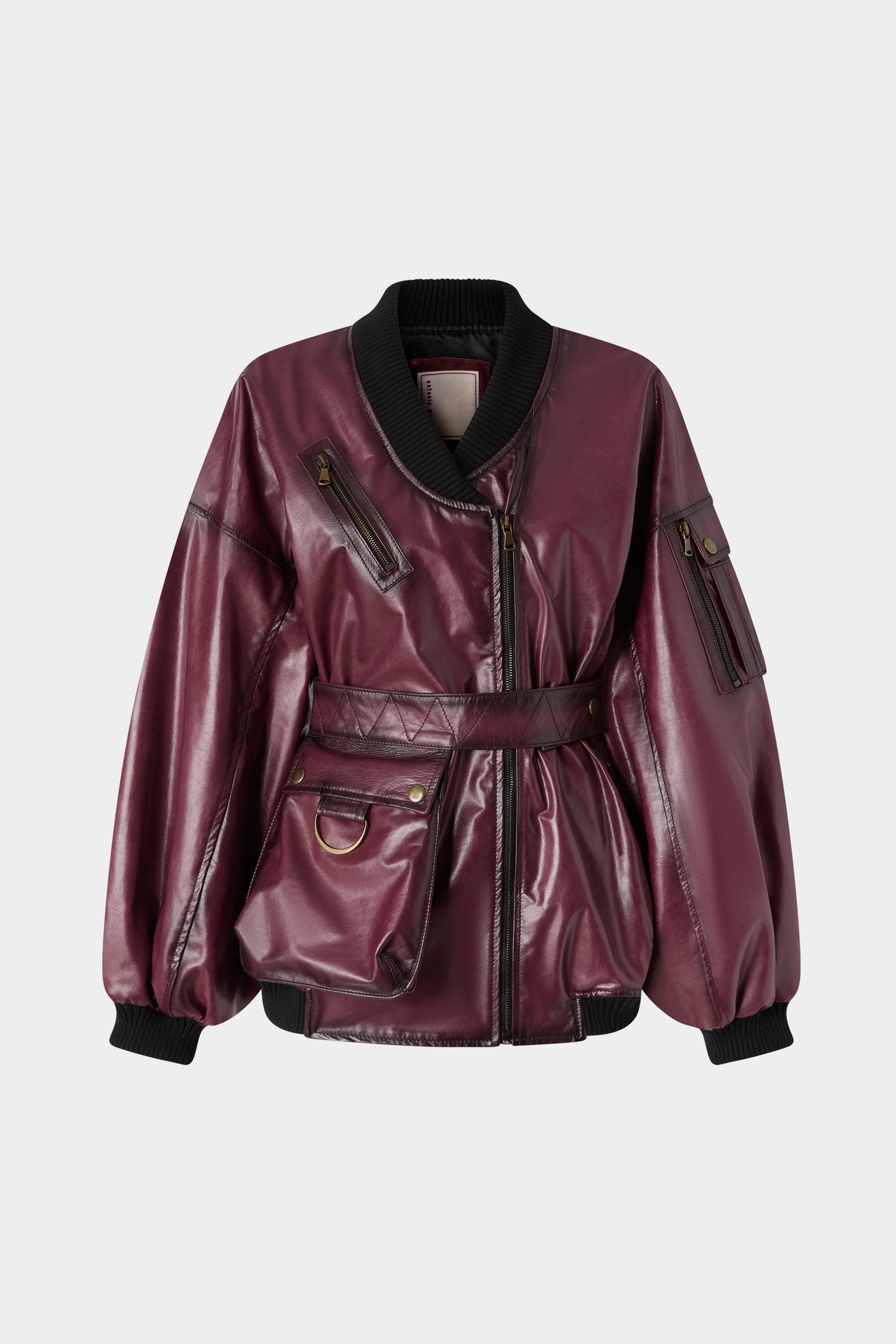 Bordeaux Leather Jacket