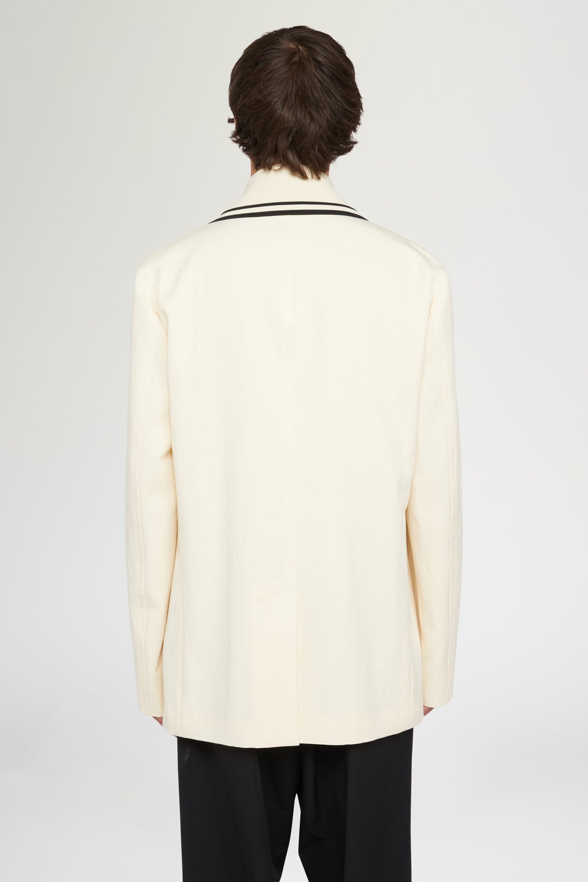 Cream Double-Breasted Coat