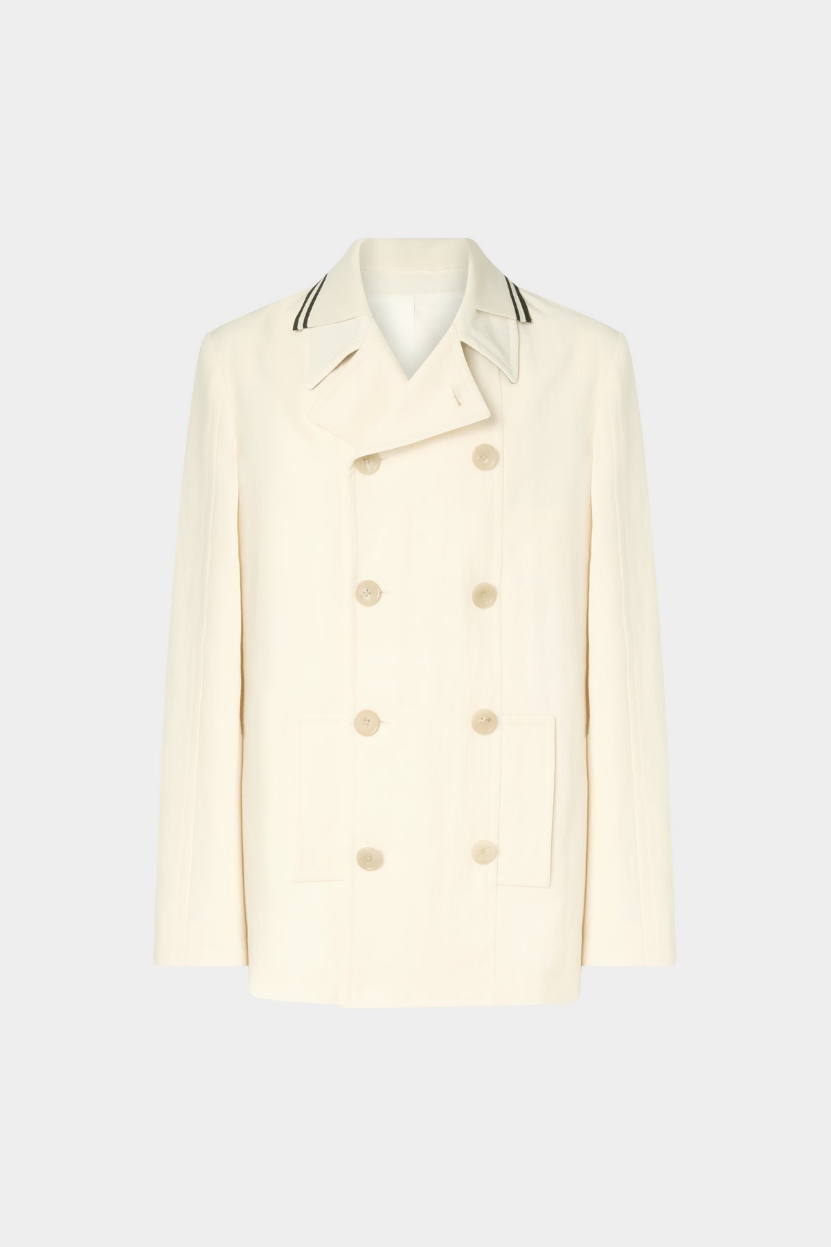 Cream Double-Breasted Coat
