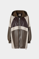 Leather Hooded Jacket