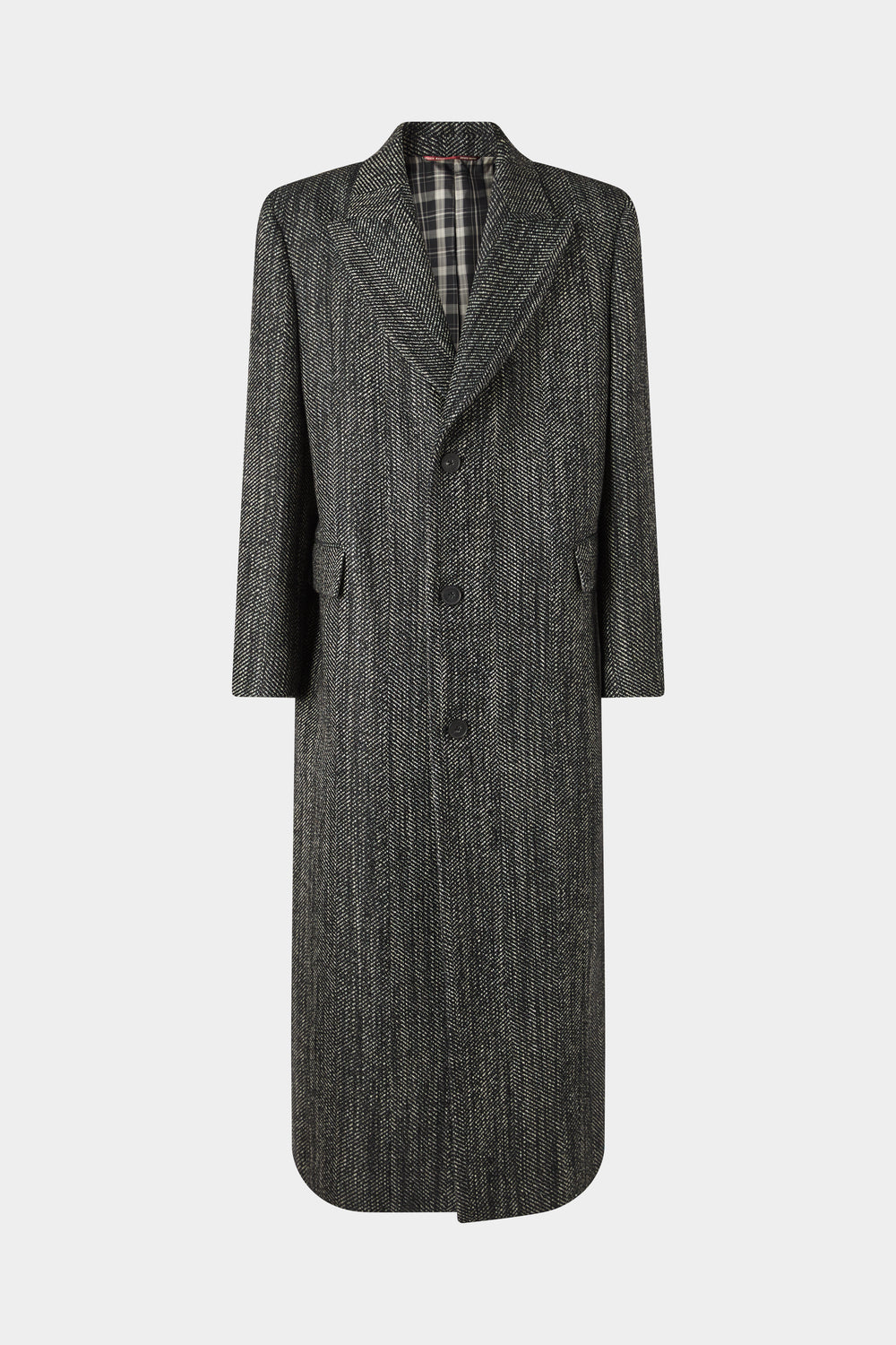 Long Tailored Coat in Wool