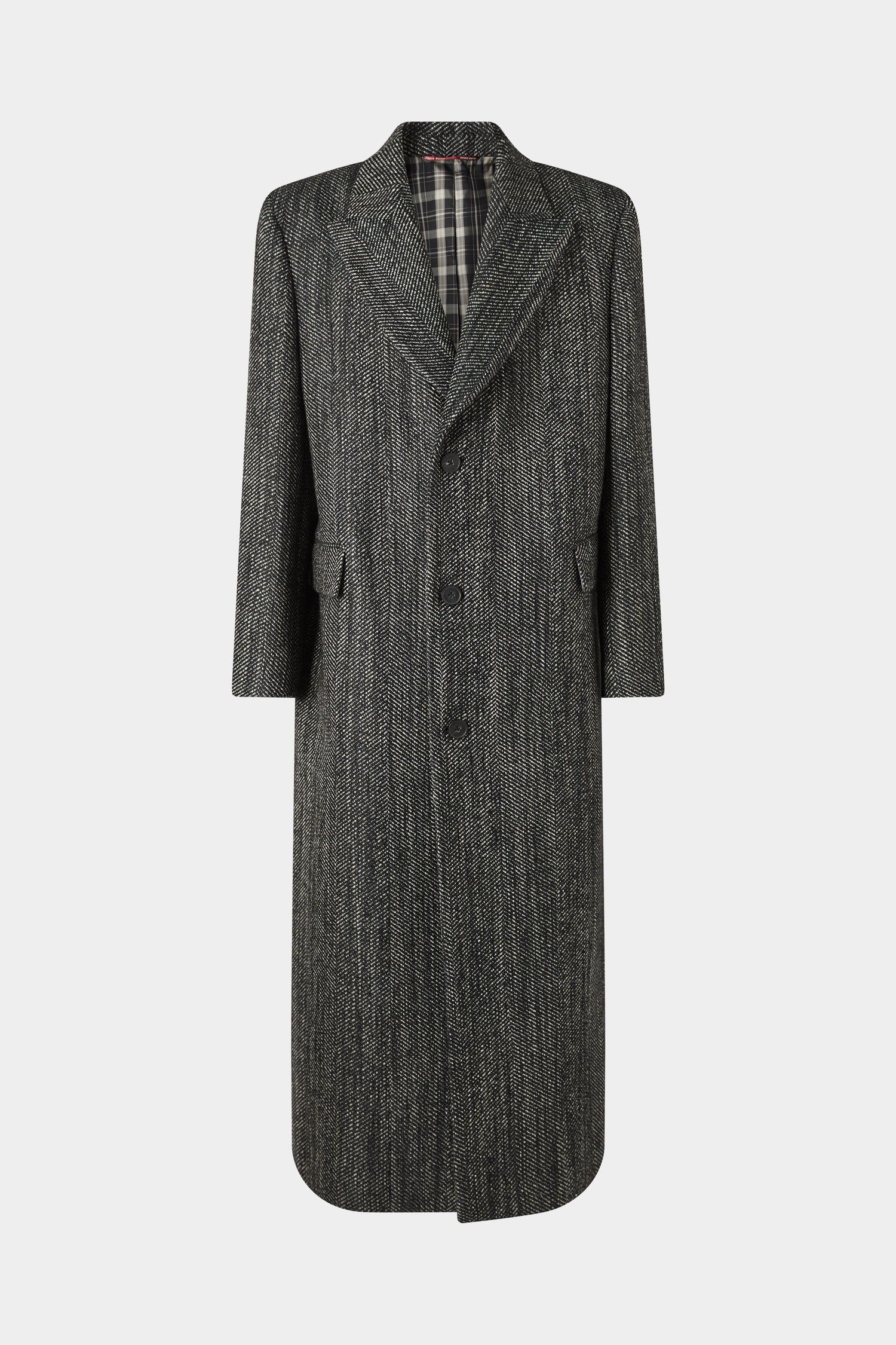 Long Tailored Coat in Wool