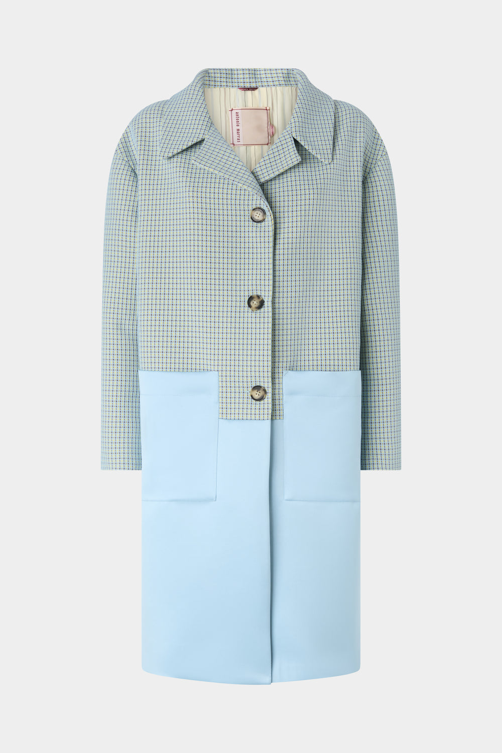 Cappotto in Jacquard Patchwork Color Block