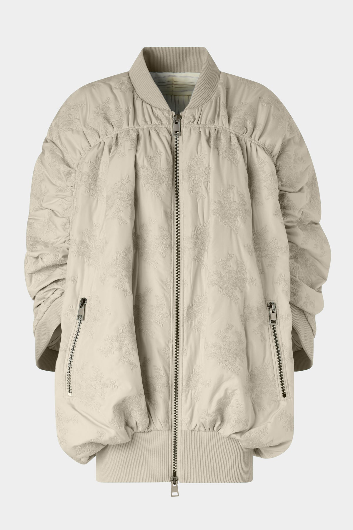 Bomber Trapuntato Ricamo Floreale