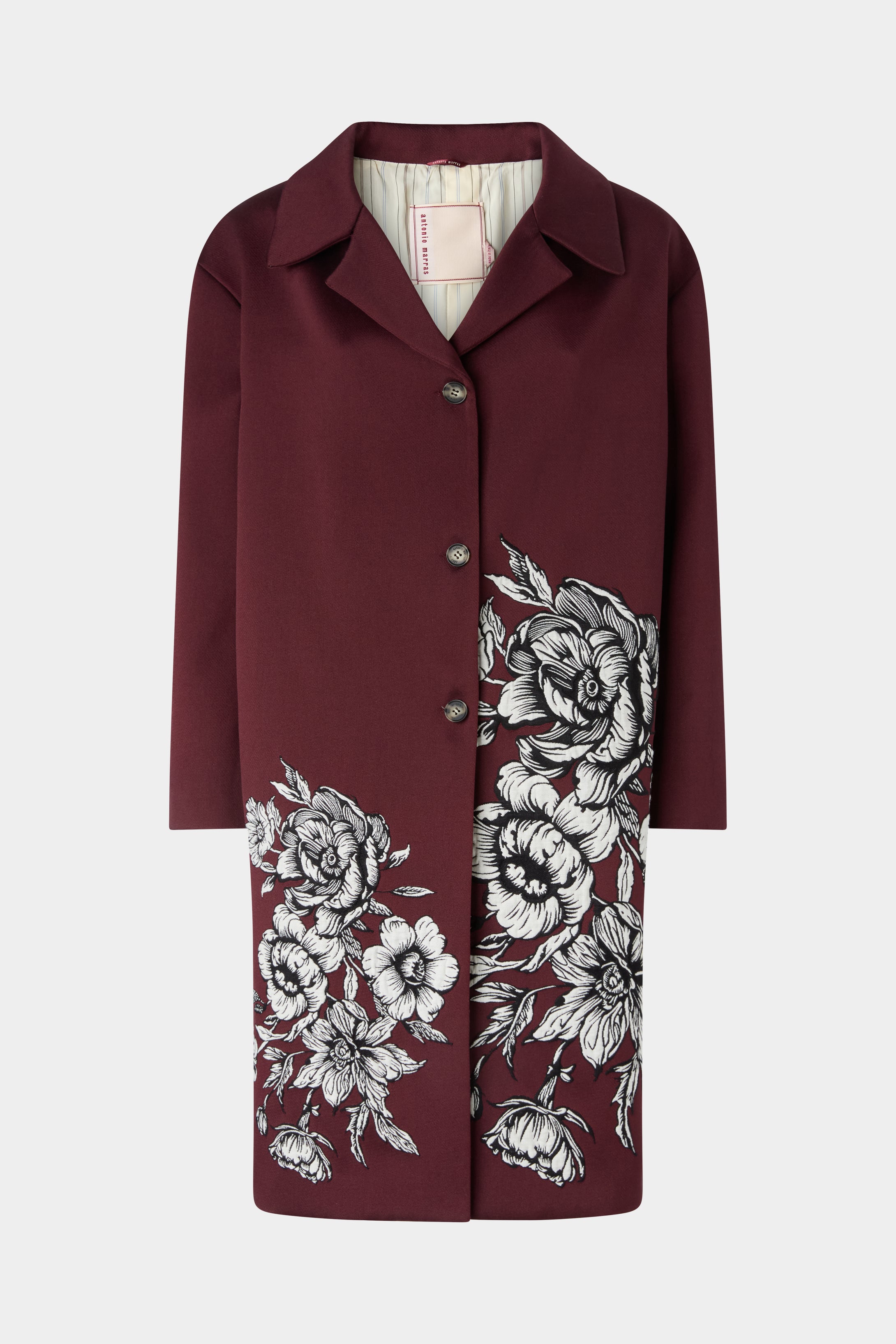 Floral Jacquard Coat