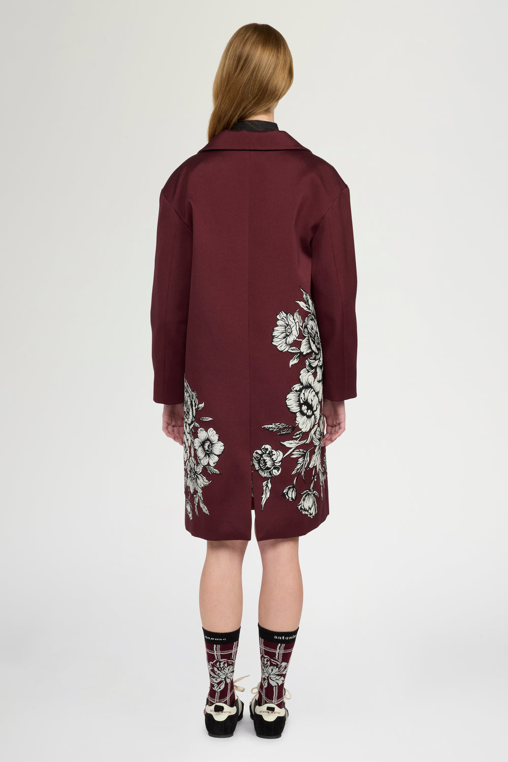 Floral Jacquard Coat