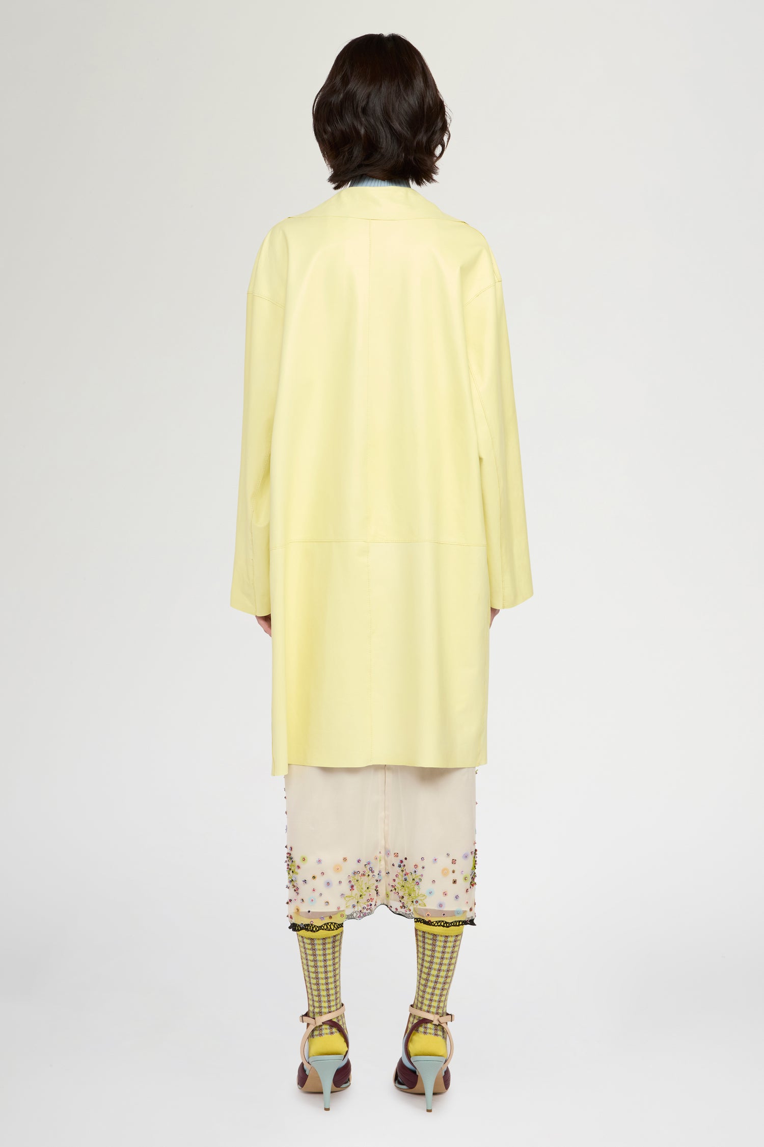 Cappotto in Pelle Giallo