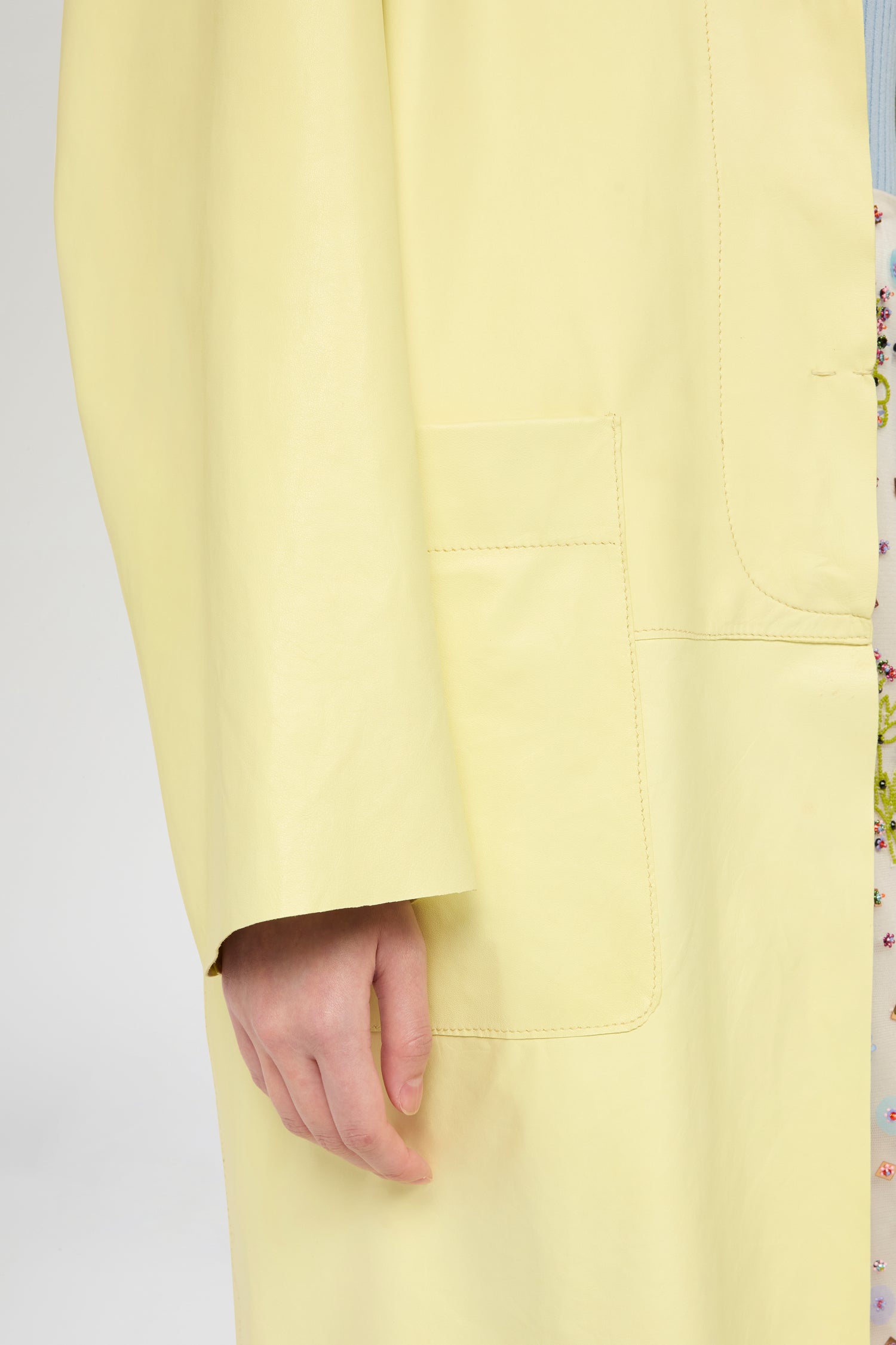 Cappotto in Pelle Giallo