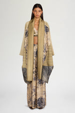 Caban Patchwork con Collo a Scialle