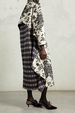Floral Wallpaper Trench Coat