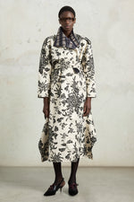 Floral Wallpaper Trench Coat