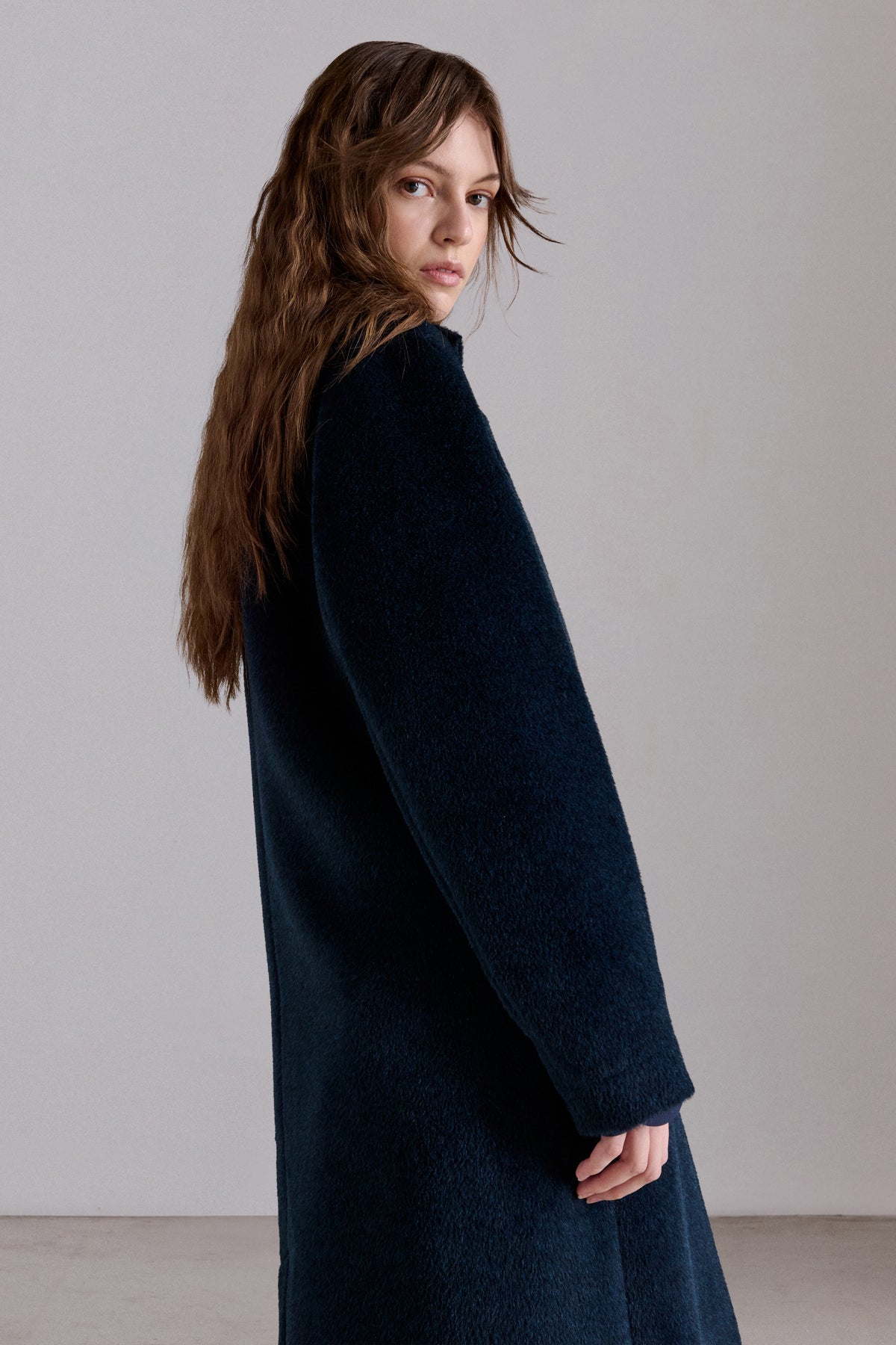 Long Baby Suri Alpaca & Wool Coat