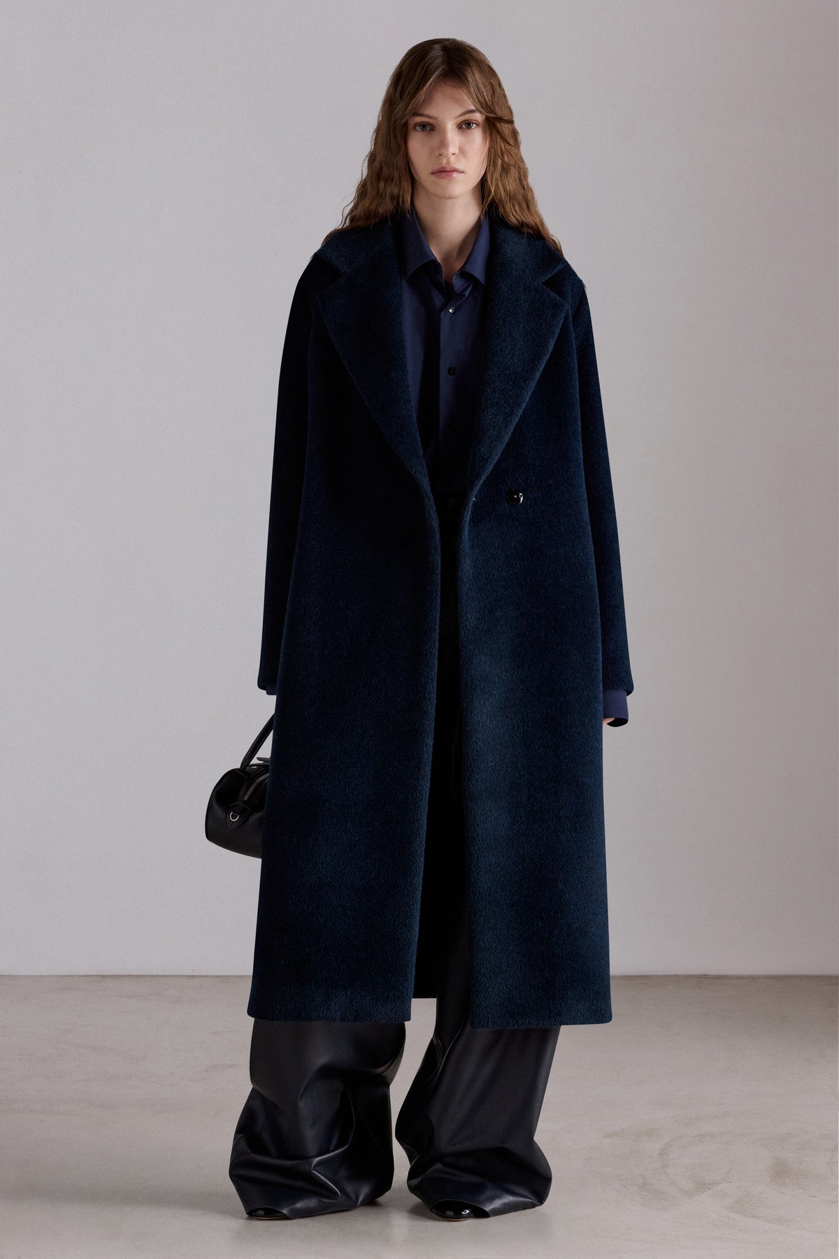 Long Baby Suri Alpaca & Wool Coat