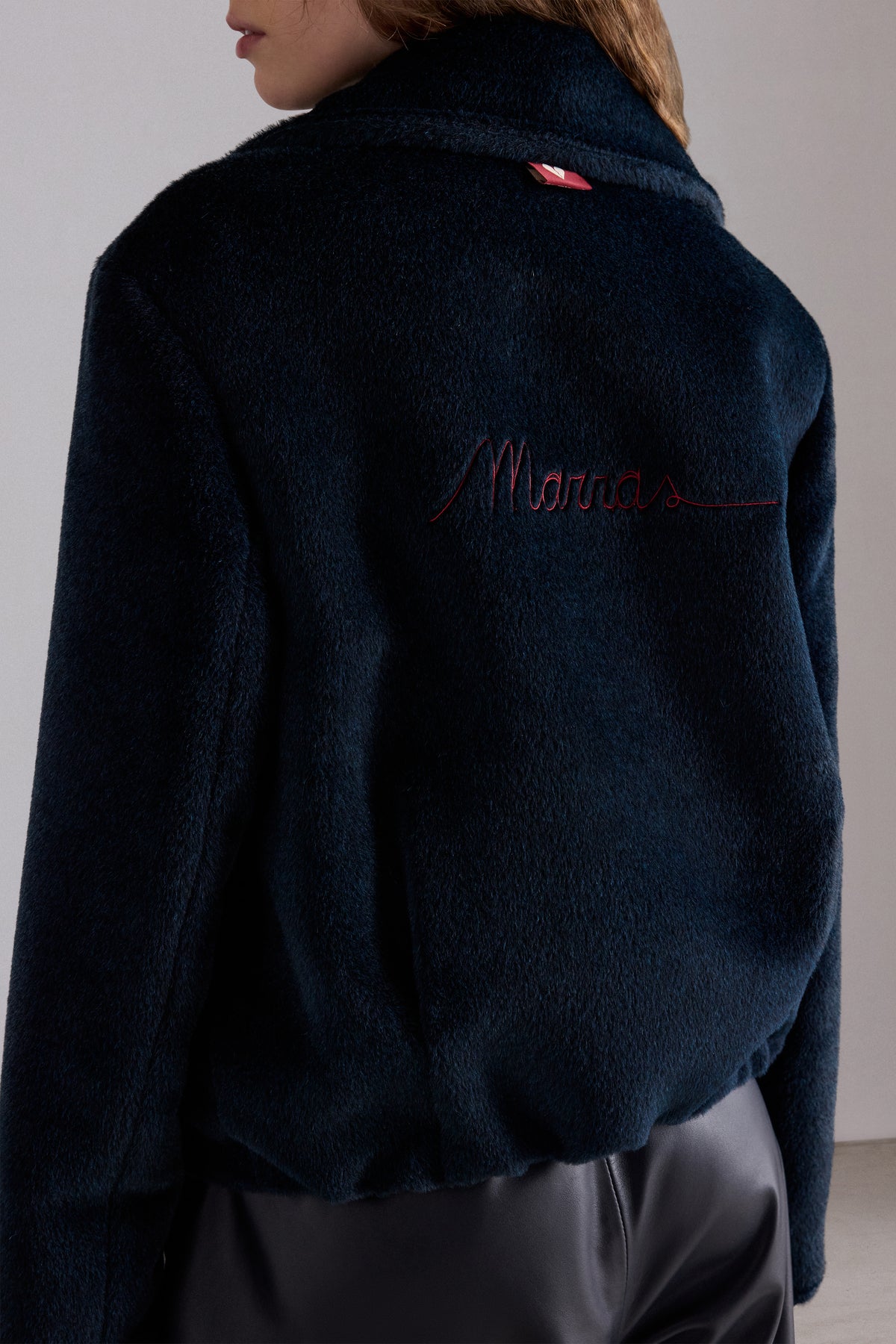 Cappotto corto in baby suri alpaca e lana