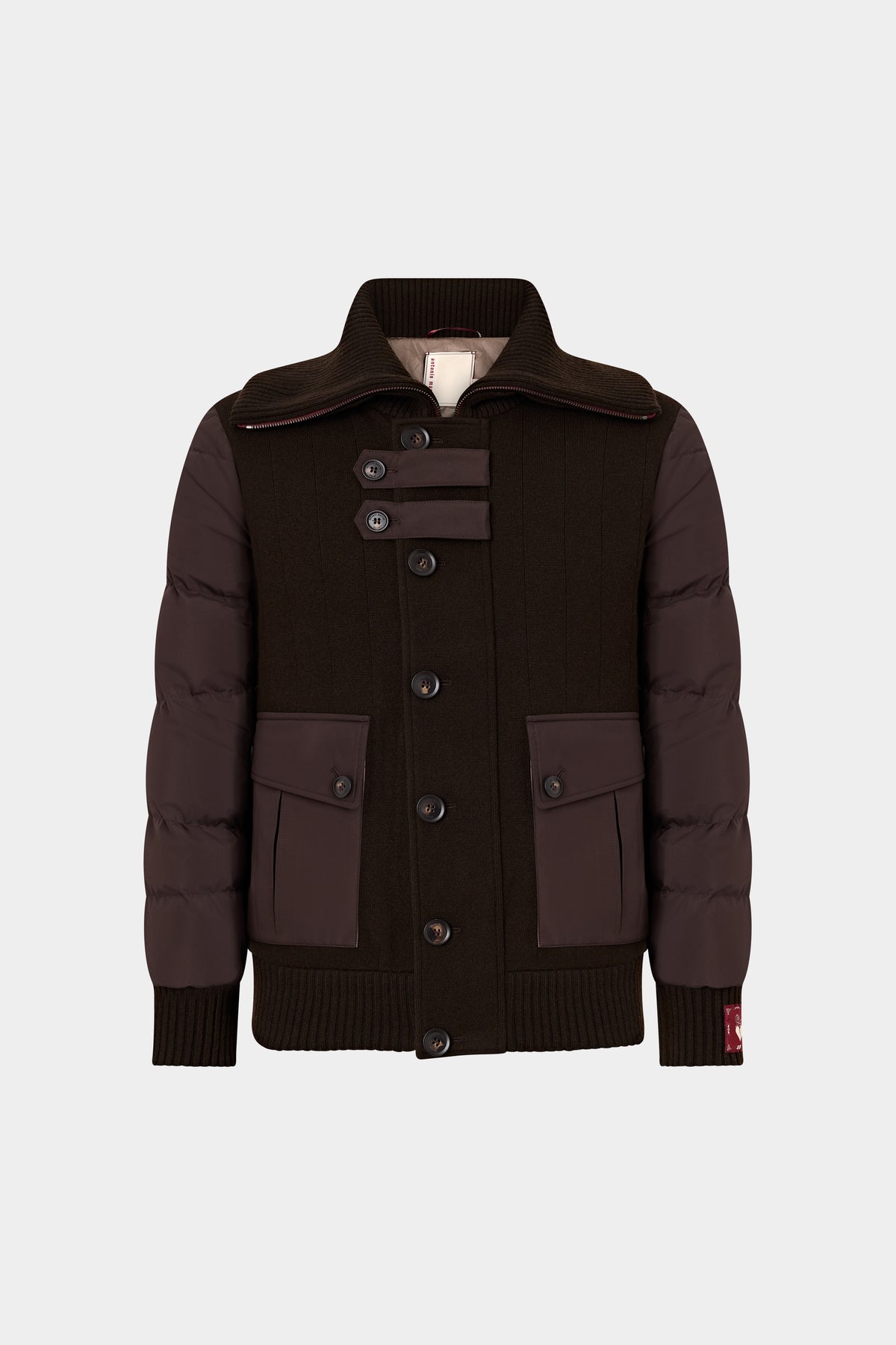 Down Jacket with High Collar