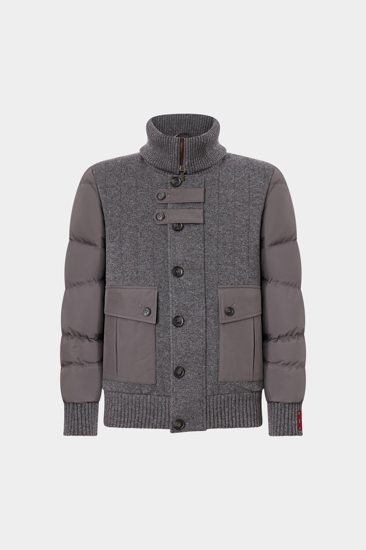 Down Jacket with High Collar