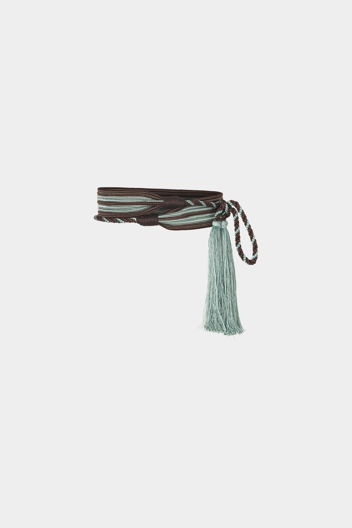 Green & Brown Waist Sash