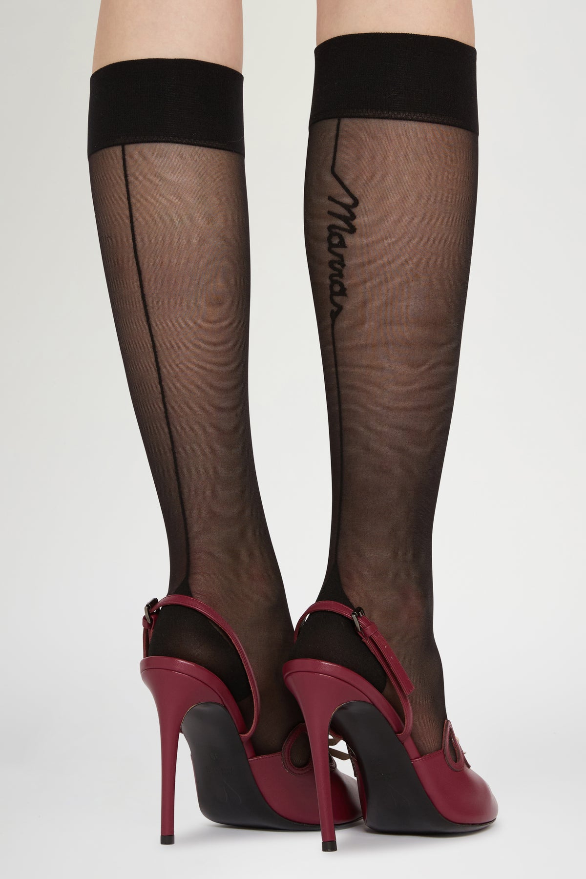 Black Sheer Knee-High Socks