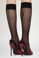 Black Sheer Knee-High Socks