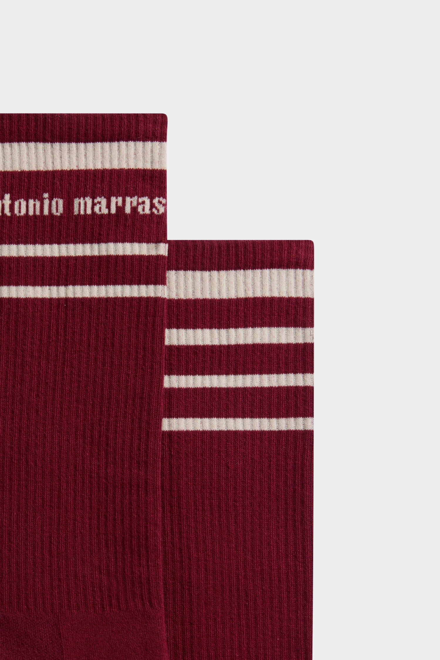 Calzini Bordeaux con Righe Beige
