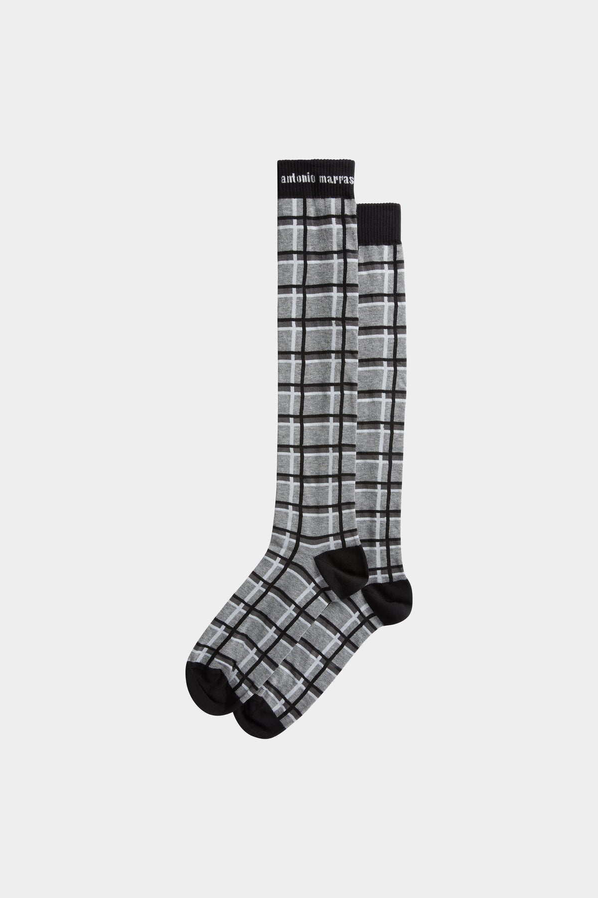 Grey & Black Checked Socks