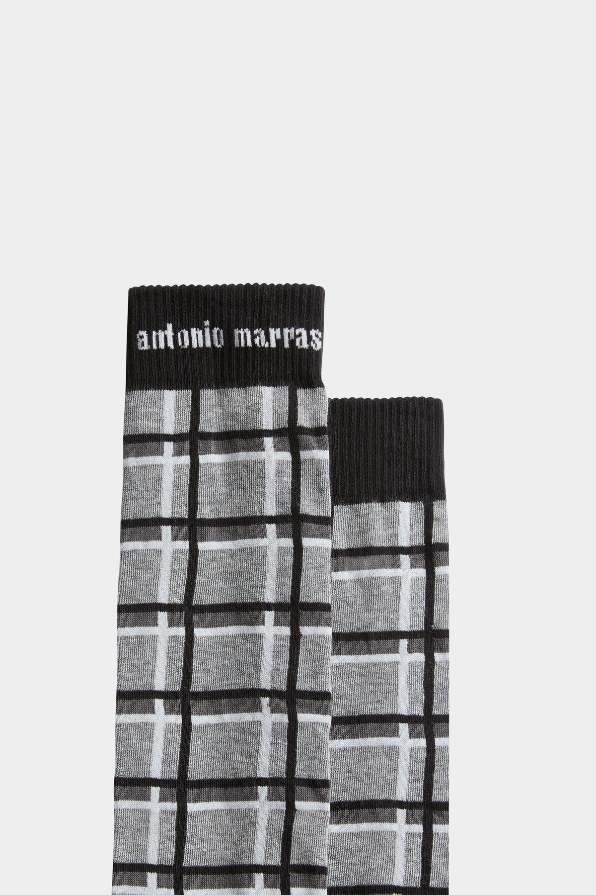 Grey & Black Checked Socks