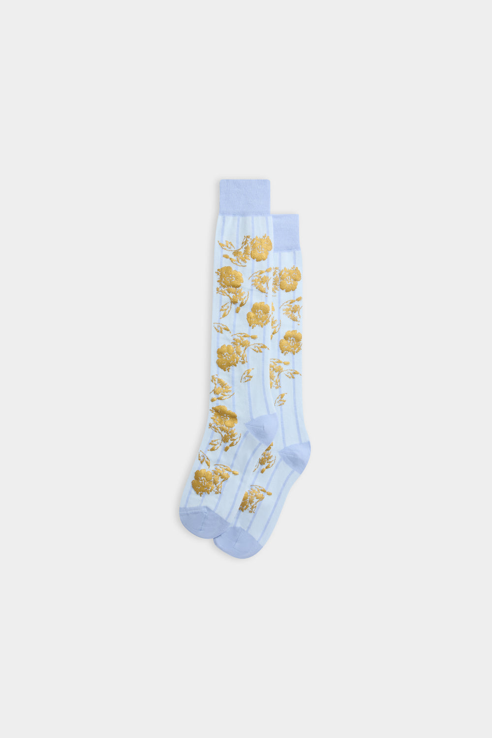 Calzini Floreali Azzurro & Oro