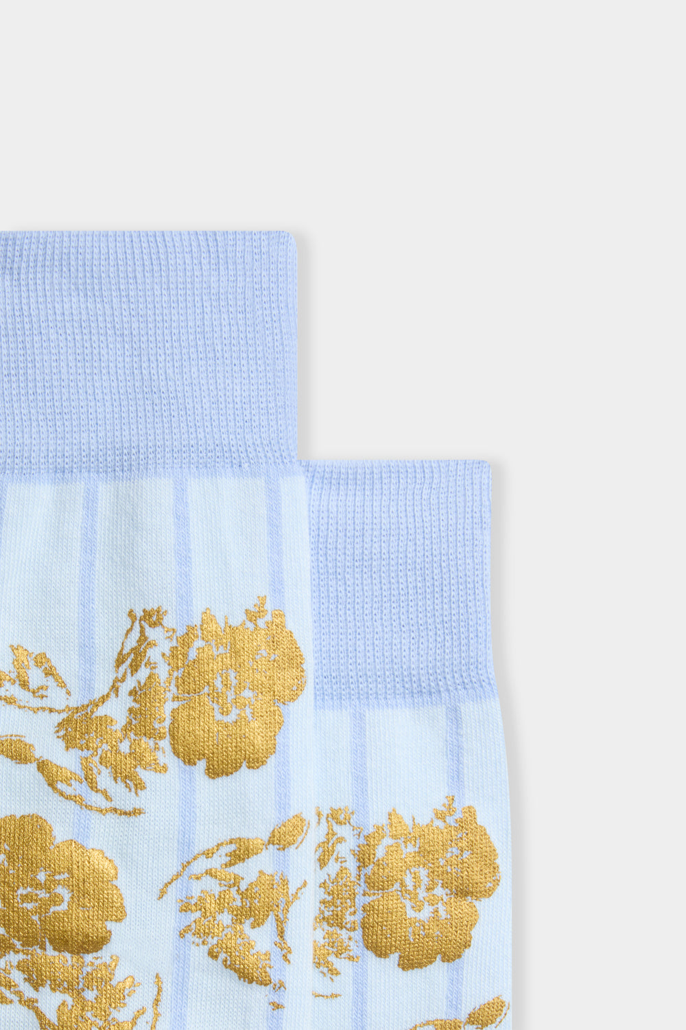 Calzini Floreali Azzurro & Oro