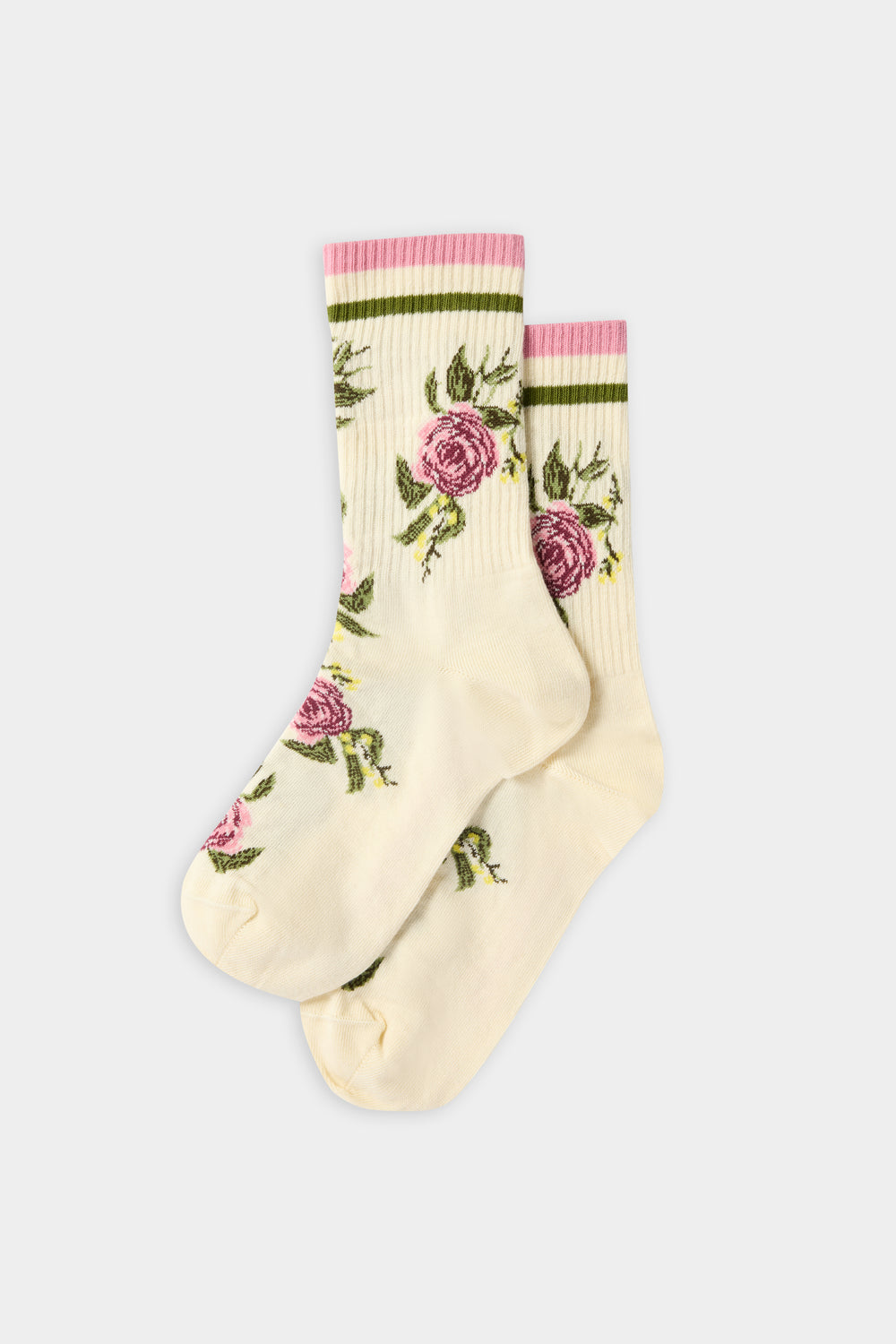 All-Over Rose Motif Socks
