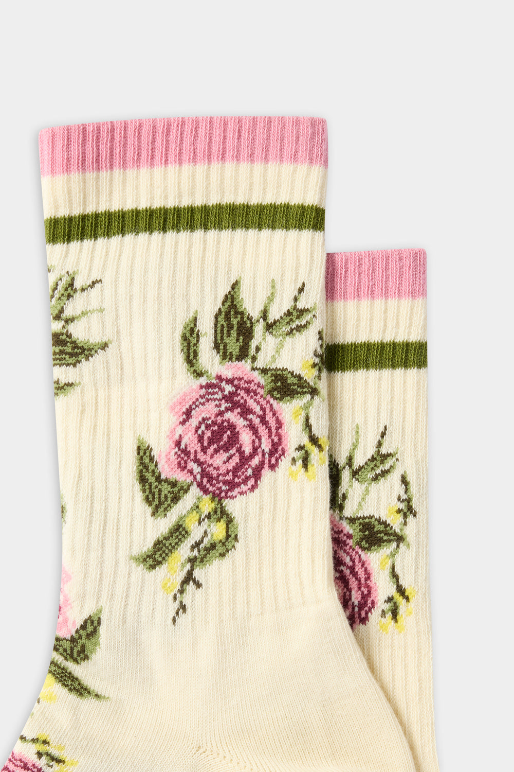 All-Over Rose Motif Socks