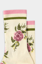 All-Over Rose Motif Socks