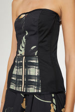 Top Corsetto Stampa Ibiscus