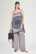 Silk Top with Mandala Print