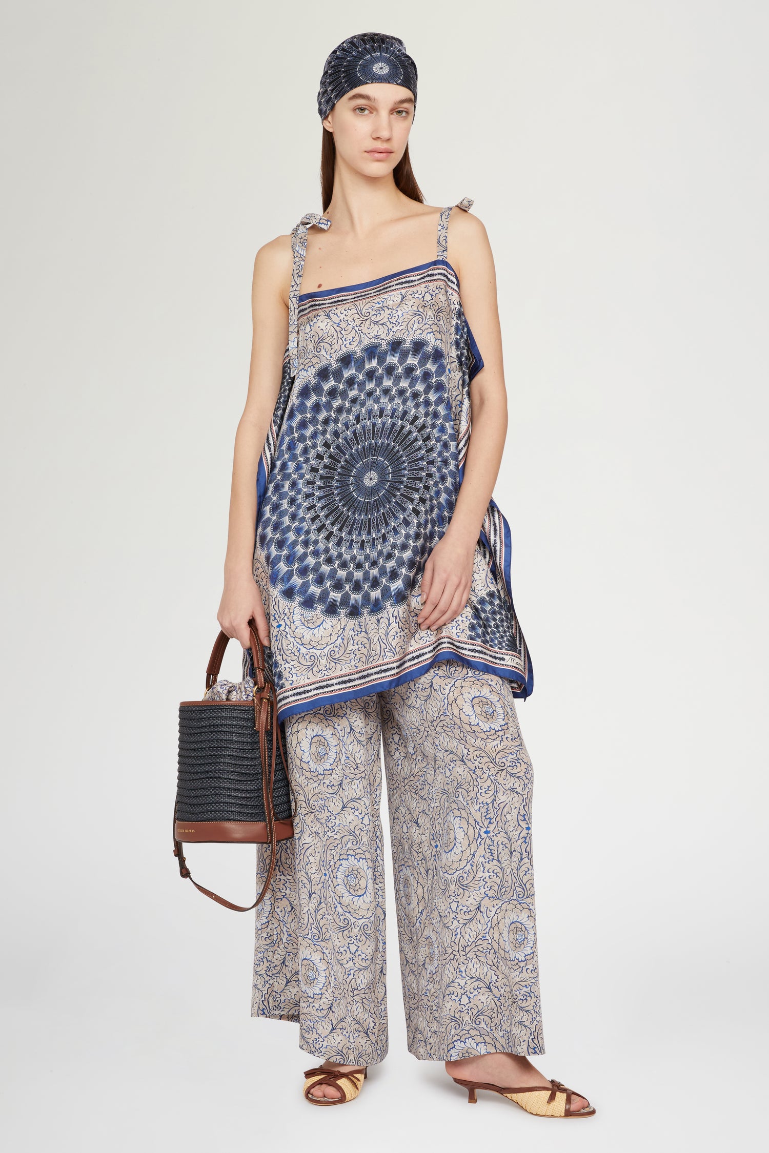 Silk Top with Mandala Print