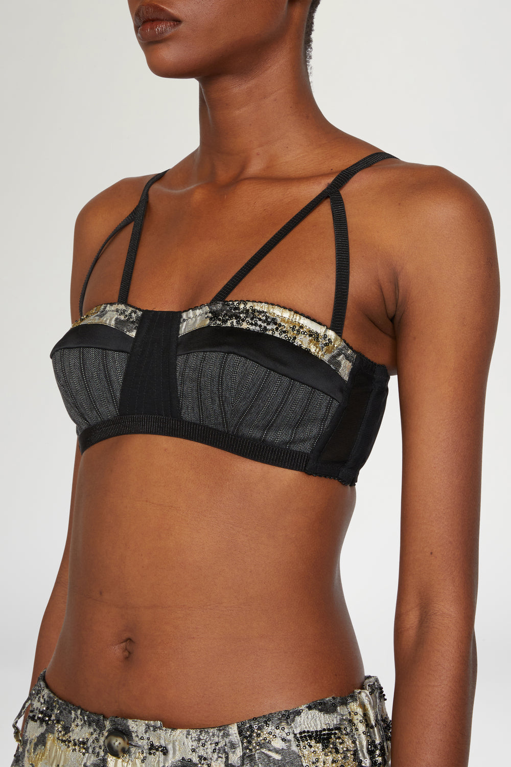 Jersey Bra with Beads