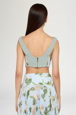 Ballerina-Neck Structured Bra with Contrast Fabrics